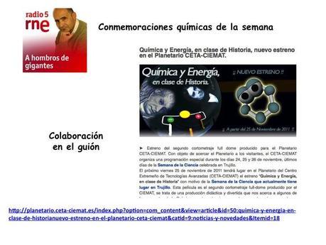 Todo es Química, también en 2012.