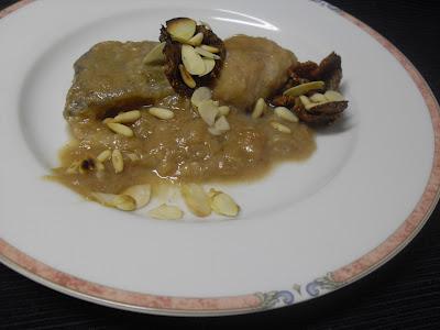 Bacalao con salsa de membrillo y frutos secos