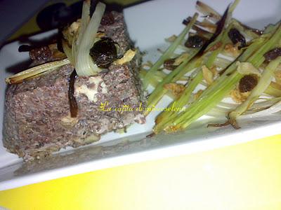 Flan de morcilla de puerro