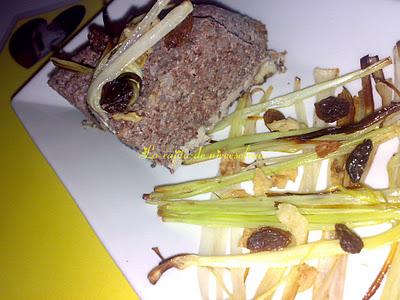 Flan de morcilla de puerro