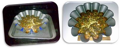 Flan de morcilla de puerro