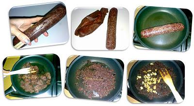 Flan de morcilla de puerro