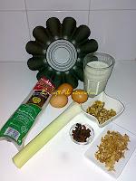 Flan de morcilla de puerro