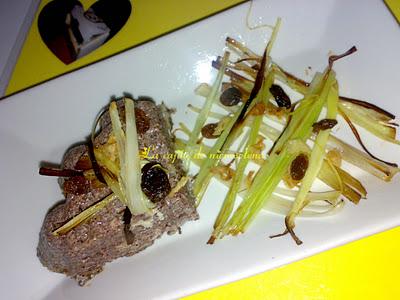 Flan de morcilla de puerro