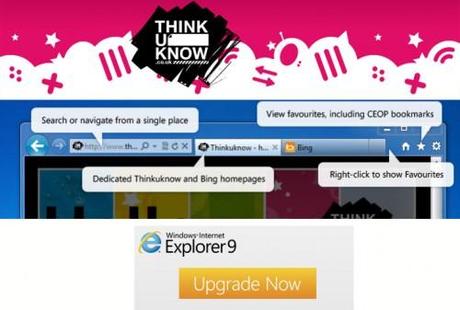 Internet Explorer 9 para niños Navegación infantil en la red