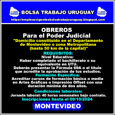 OBREROS para el Poder Judicial