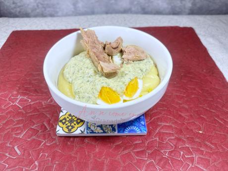 Emulsión de papas aliñadas con melva