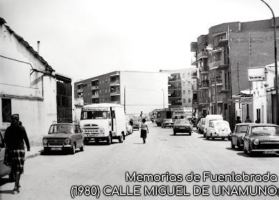 Calle de Miguel de Unamuno en 1980