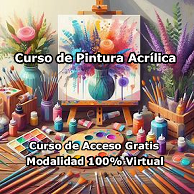 Curso de Pintura Acrílica Modalidad 100% Virtual de Acceso Gratis