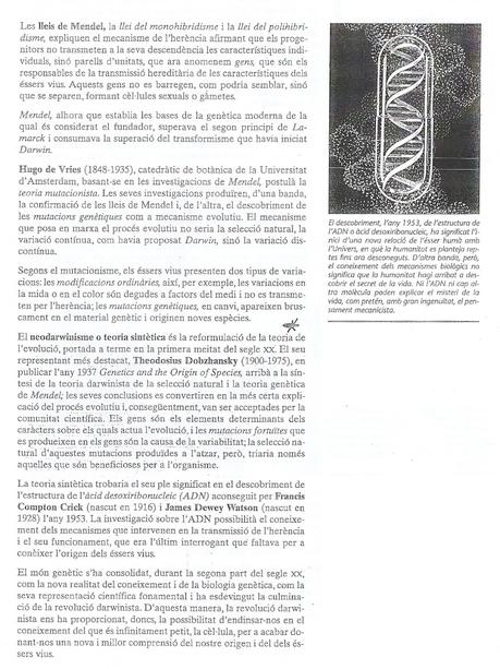 DESENVOLUPAMENT HISTÒRIC DE LA TEORIA DE L'EVOLUCIÓ
