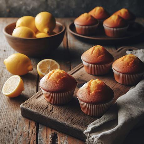 Magdalenas caseras de limón tiernas y esponjosas