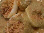 Huevos rellenos gratinados