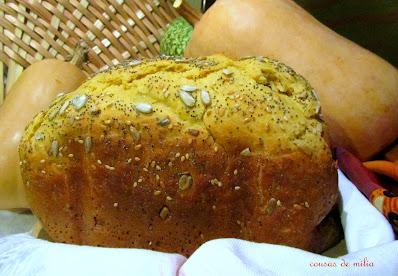 Pan de calabaza con especias y semillas