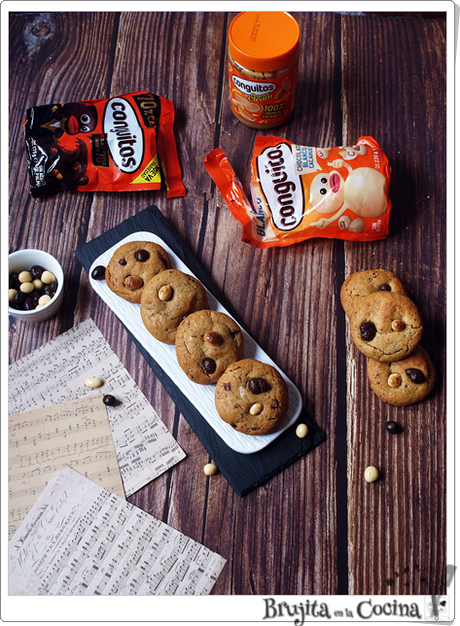 Cookies crema de cacahuete conguitos Cookies crema de cacahuete conguitos