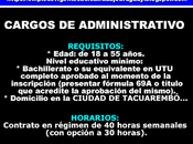 Cargos administrativo ciudad tacuarembó