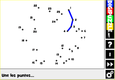 Unir puntos en otoño. Juego y fichas.