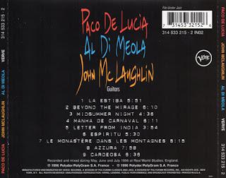 Paco De Lucía, Al Di Meola, John McLaughlin - The Guitar Trio (1996)