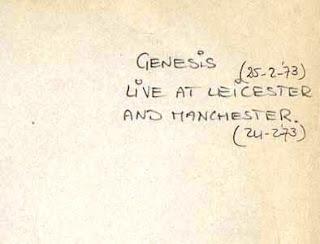 Genesis - Live In Leicester/Manchester (1973)
