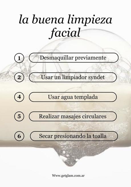 Como limpieza piel facial paso a paso tips  Jabón syndet que es como se hace temperatura agua