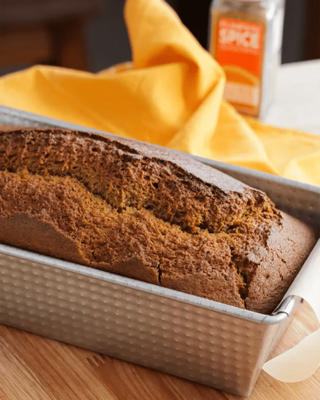 pumpkin bread molde horneado