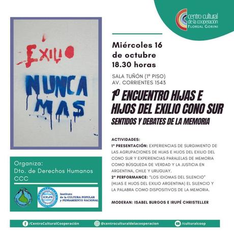Hijas e Hijos del exilio de Argentina, Uruguay y Chile se reúnen por primera vez. Dossier