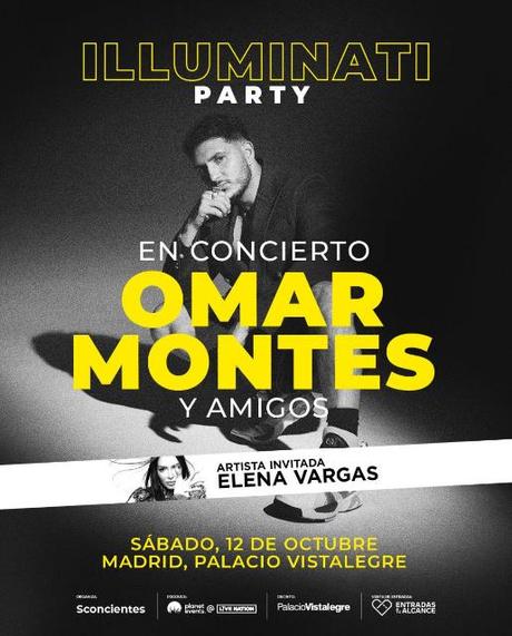 Elena Vargas será artista invitada en la ILLUMINATI PARTY de Omar Montes en el Palacio Vistalegre