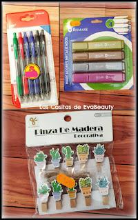 Compras en Bazares chinos papelería bonita low cost haul beautyblogger blogger microinfluencer blog de belleza nuevo post new post boligrafos marcadores MP Bismark