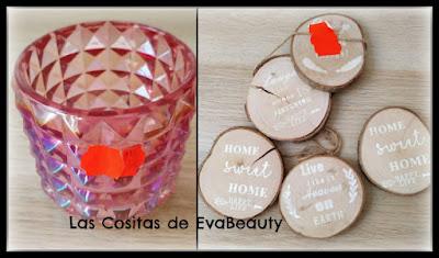 Portavelas velas etiqueta roja oferta descuento Tedi beautyblogger blogger microinfluencer blog de belleza maderas low cost