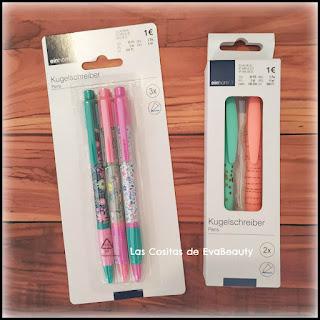 Compras en Tedi papelería bonita packs de bolígrafos low cost haul beautyblogger blogger microinfluencer blog de belleza nuevo post new post escritura material escolar opositora