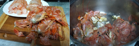 Arroz con calamares y gambas Arroz con calamares y gambas