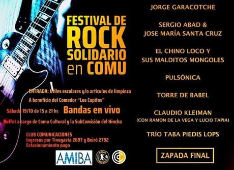 Festival solidario en Comunicaciones: Pulsónica, Jorge Garacotche y más...