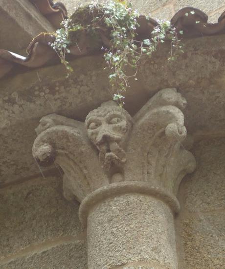 ROMÁNICO EN EL CAMINO DE INVIERNO COLEGIATA DE SANTA MARIA LA REAL DE SAR. Capitel columna ábside