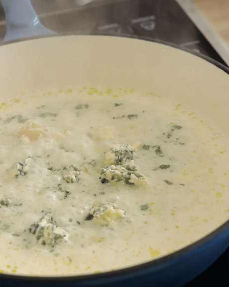 salsa para pasta con queso azul