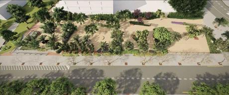 Comienza la urbanización de un nuevo espacio público en Les Corts: área infantil, petanca y más