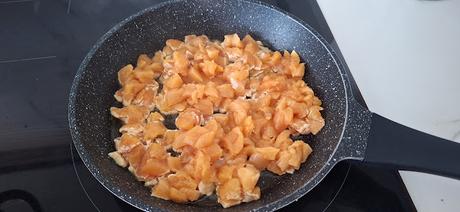 Apagallums rellenos de arroz con pollo y queso feta gratinados al horno (setas)