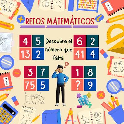 Desafíos matemáticos, Retos matemáticos, Retos Visuales, Retos mentales, Problemas matemáticos, Acertijos, Acertijos visuales, Acertijos mentales, Juegos de números, Juegos educativos, Juegos de aprendizaje, Juegos de lógica matemática, Gimnasia matemática, Gimnasia cerebral, Descubre el número, El número oculto, El número escondido, Matemática Recreativa, Pasatiempos