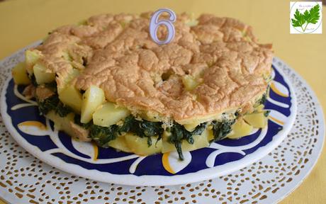 Patel de patatas y Espinacas con Bacalao Patel de patatas y Espinacas con Bacalao