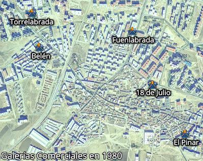 Galerías comerciales en 1980