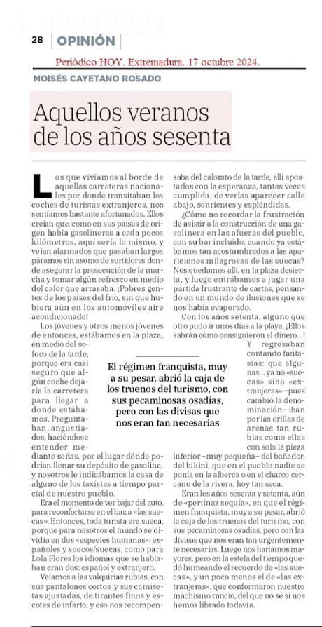 AQUELLOS VERANOS DE LOS AÑOS SESENTA Los que vivíamos al ...