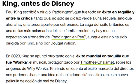 Disney sigue adelante con el  NUEVO 