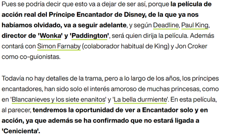 Disney sigue adelante con el  NUEVO 