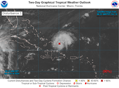 Revive baja presión y está a punto de ser ciclón tropical.