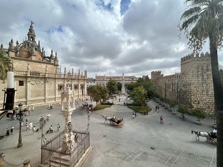 Vistas de la Plaza del Triunfo desde el Archivo de Indias. Vistas de la Plaza del Triunfo desde el Archivo de Indias.