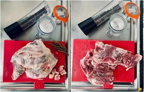 Pierna de ternasco deshuesada asada (sous vide) Pierna de ternasco deshuesada asada (sous vide)