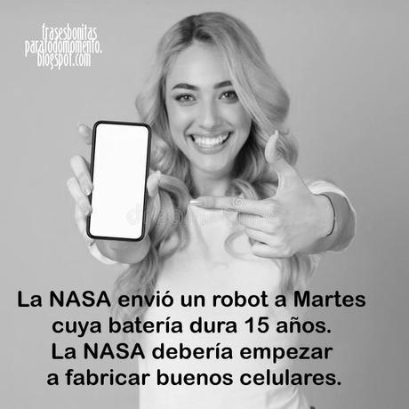 La NASA envió un robot a Martes cuya batería dura 15 años. La NASA debería empezar a fabricar buenos celulares.