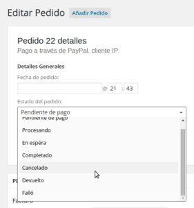 Estados de pedidos WooCommerce - Tiendas online para farmacias