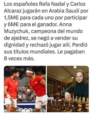 Rafa Nadal, Carlos Alcaraz y otros deportistas en Arabia Saudí.