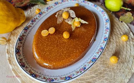 Membrillo con manzanas y physalis