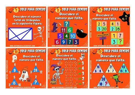 Desafíos matemáticos, Retos matemáticos, Retos mentales, Retos virales, Retos visuales, Problemas matemáticos, Problemas de Ingenio, Acertijos, Acertijos visuales, Descubre el número, Halloween, Retos Halloween, Solo para Genios, Retos Solo para Genios, Gimnasia Cerebral, Gimnasia matemática
