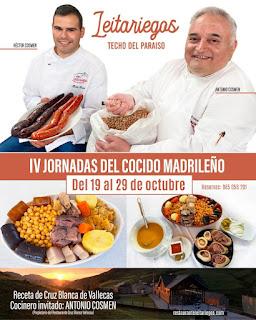 IV JORNADAS DEL COCIDO MADRILEÑO EN RESTAURANTE LEITARIEGOS HASTA EL 29